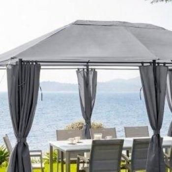 Hespéride - Tessuto per tende da sole in ardesia santorini 4x3m in poliestere