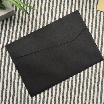 50pcs Mini Paper Envelopes with Window - Vintage Style - Brown, White, Black