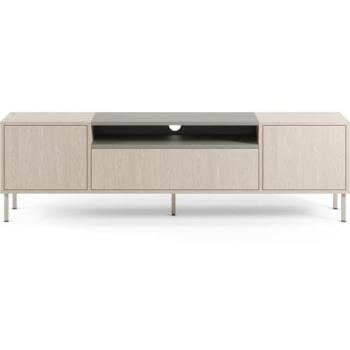 Meuble TV Naturel 3 Portes Chêne Clair et Vert 180 cm