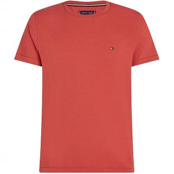 Tommy Hilfiger Maglietta a Maniche Corte Stretch Slim Fit Terra Rosso XL