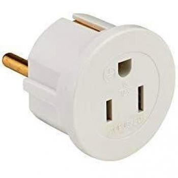 Adaptateur de prise USA Blanc 2P+T 15A 125V