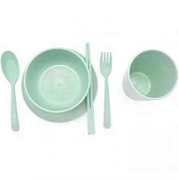 Baby Feeding Dishes with Bowl, Cup, Plate, Spoon, Fork & Chopsticks