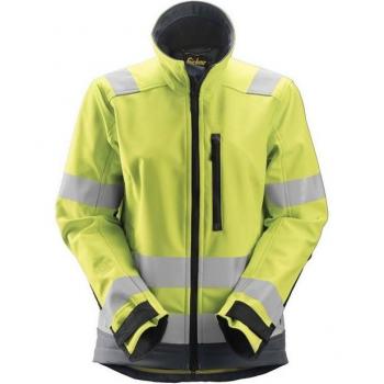 Chaqueta Alta Visibilidad Snickers AllRoundWork para Mujeres, Gris y Amarillo, Talla 48
