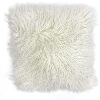 White Mongolian Cushion by Paoletti