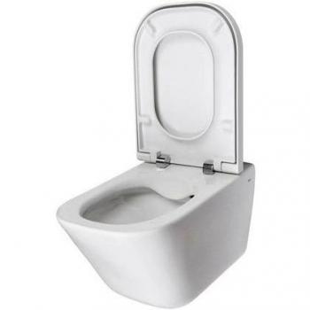 Inodoro Roca Pack The Gap Cerámica Suspendido Tapa SoftClose Blanco
