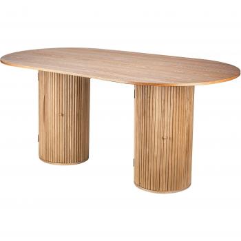 Table ovale en bois pour 6 personnes