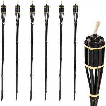 Harbour Housewares Bamboo Garden Torches 114cm Pack of 6