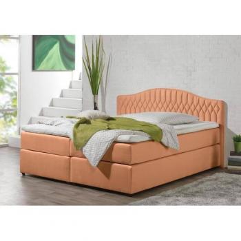Maintal Deluxe Boxspringbett 160 × 200 cm – Orange Terra