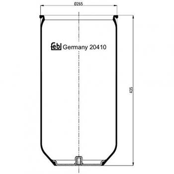 FEBI BILSTEIN 20410 Federbalg, Luftfederung