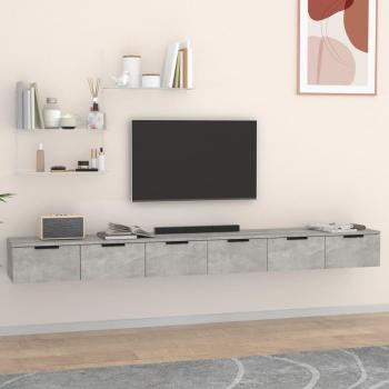 VIDAXL - Mobili A Muro 2 Pz Grigio Cemento 102x30x20cm Legno Multistrato