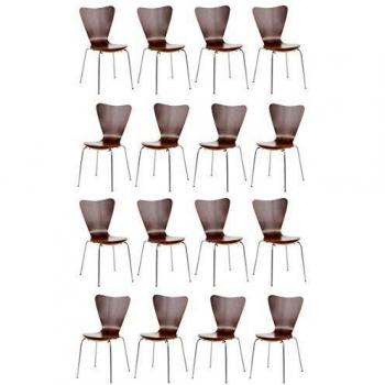 Ensemble de 16 Chaises Visiteur Calisto - Bois et Métal