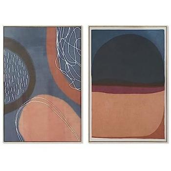 Dkd Home Decor - Set di Quadri Astratti Città 84 x 4,5 x 123 cm