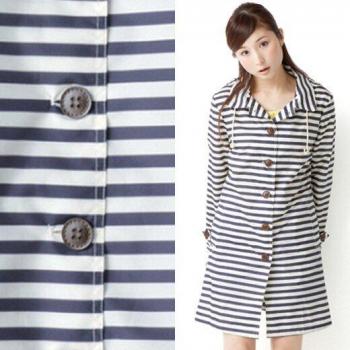 Freesmily Outdoor Women's Raincoat - Mariner Series with Fine Stripes