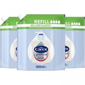 Carex RapidGuard 2-Hour Hand Wash Refills – Moisture 1L (Pack of 3)
