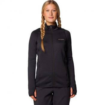 Chaqueta polar Columbia Crystal Leaf Omni-Heat Helix negra para mujer XL