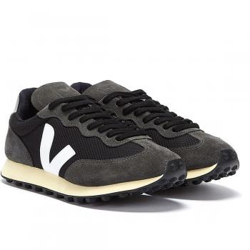 Zapatillas Veja Rio Branco Alveomesh Mujer Negro Blanco Gris