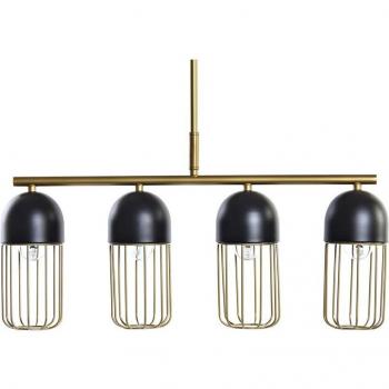 Elegant Noir Doré Ceiling Lamp – 50W, 220V, 60x11x26cm (Metal)