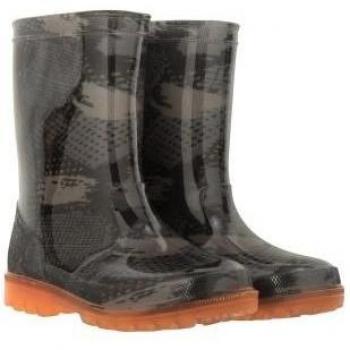 Mountain Warehouse Kids Camouflage Flashing Lights Wellington Boots 1 UK black