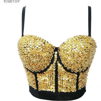 Push-Up Bralette mit Pailletten für Frauen