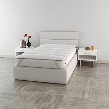 Topper Imbottito e Trapuntato, Singolo, Microfibra, 80 x 195 cm - Italian Bed Linen