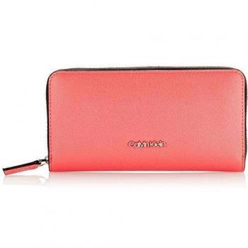 Calvin Klein - Ck Must Ziparound Wallet Lg Cav, Carteras Mujer, Rojo
