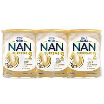 Nestlé Nan Supreme 2 Leche de Continuación 3 latas 800 g