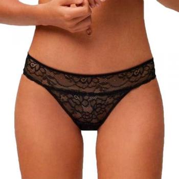 Braga Mini Encaje Negro con Detalle Floral – Ysabel Mora