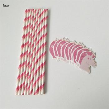 Pailles en Papier Licorne - Décoration Fête