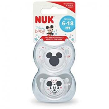 NUK SUCCH.MICKEY GREY SILL 6-18M X2