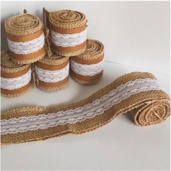 Nastro in pizzo di juta per decorazioni bomboniera wedding tulle ribbon shabby – Trade Shop Traesio