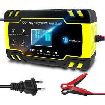 Cargador automático de batería con pantalla digital 8A