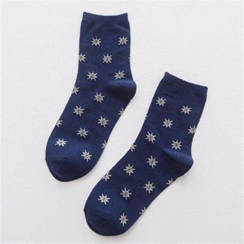 Pirate Rudder Navy Cotton Crew Socks
