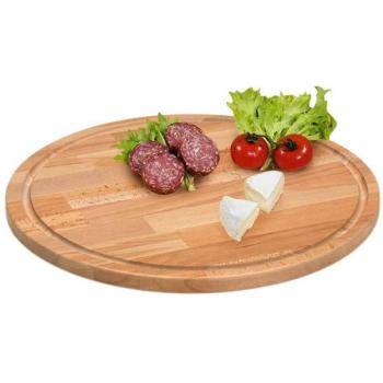 Tabla Redonda de Madera de Haya para Embutidos y Quesos - Diámetro 30cm