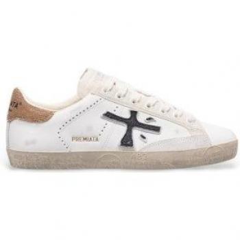 Chaussures Basses Premiata Stevend Cuir Blanc