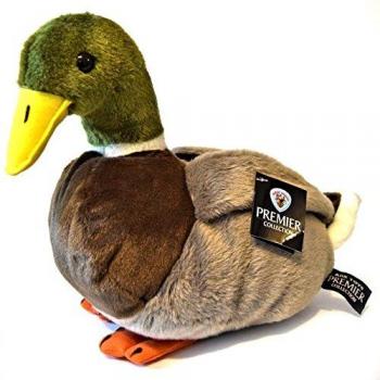 Mallard Duck Soft Toy - Grey Green Yellow