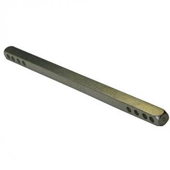 Tige carrée 7mm percée 4+4 trous 140mm acier zingué - DUVAL - 34-1042-1714