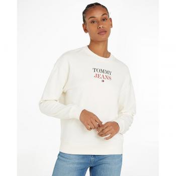 Sudadera Boxy Essentials de Mujer Tommy Jeans - Color Beige, Talla XS