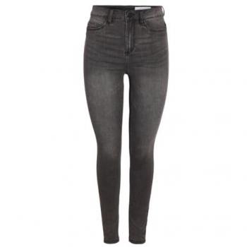 Noisy May Jeans A Vita Alta Callie Skinny Vi508mg Medium Grey Denim 26