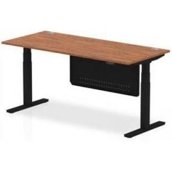 Dynamic Air Modesty Office Desk – 1800 × 800mm, Adjustable Height, Walnut Finish