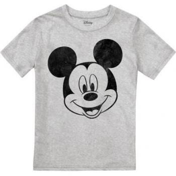Mickey Mouse Gesicht T-Shirt für Jungen grau 9-10 Jahre