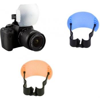 3-Farben 3-in-1 Blitzdiffusor Softbox für Canon Nikon Pentax