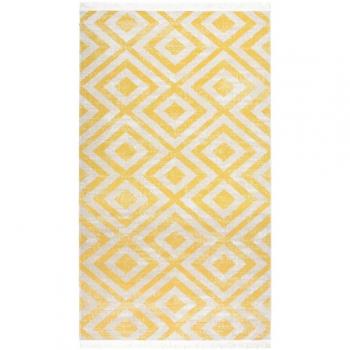 Tappeto per Esterni 115x170 cm Giallo e Beige