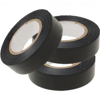 Pack de 3 rouleaux de ruban isolant noir 4 m