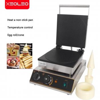 XEOLEO Dual-Function 26cm Waffle Iron & Crispy Egg Roll Machine