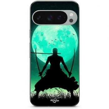 Funda de Silicona Negra MANIACASE - Google Pixel 9 Pro - Roronoa Zoro