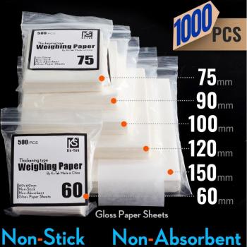 High-Gloss Non-Absorbing Weighing Paper, 1000 pcs for Sample Transfer