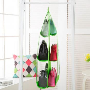 Clear Hanging Handbag Organizer for Closet