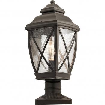 Lanterna a piedistallo per giardino bronzo 49,7 cm E27