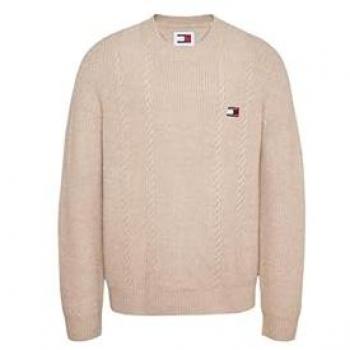 Tommy Jeans Pullover DM0DM19440 Beige Regular Fit