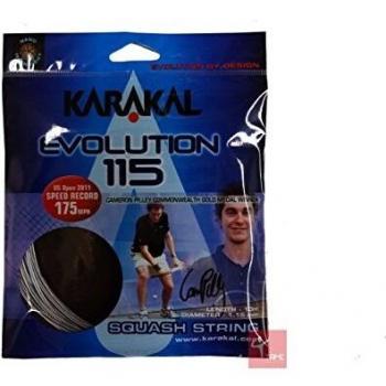 Silberne Karakal Evolution 115 Squash‑Saiten, 10 m
